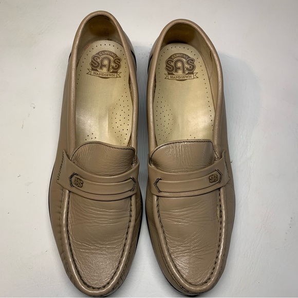 SAS Tan Beige Easy Slip On Toe Flats Women’s Size 9.5 N - Picture 4 of 14